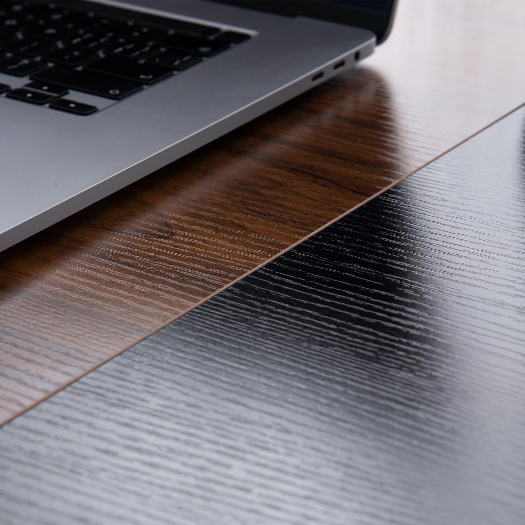 【2個セット】【ブラック+ラスティック】パソコンデスクシンプル極簡易デスク木製机