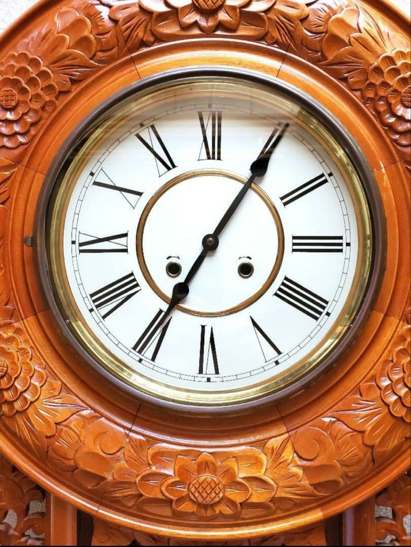 【アンティーク　レトロ】壁掛け時計　振り子時計