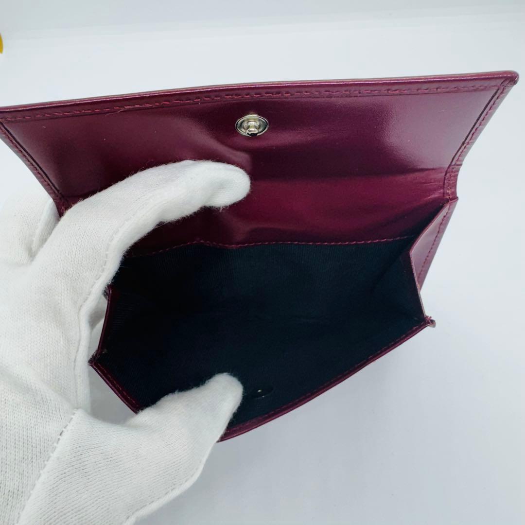 ✨PRADA✨プラダ✨バーガンディ✨レザー✨ヴィンテージ✨二つ折り財布✨