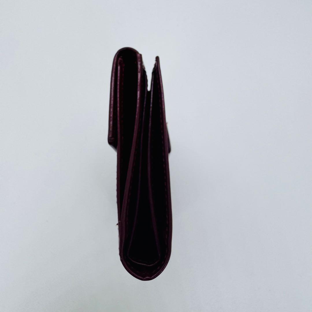 ✨PRADA✨プラダ✨バーガンディ✨レザー✨ヴィンテージ✨二つ折り財布✨