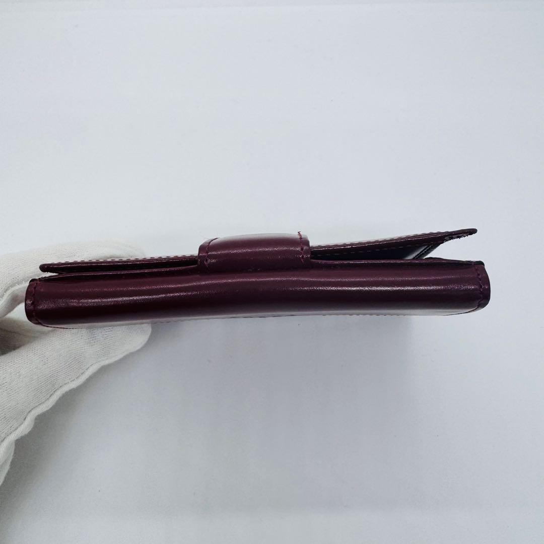 ✨PRADA✨プラダ✨バーガンディ✨レザー✨ヴィンテージ✨二つ折り財布✨