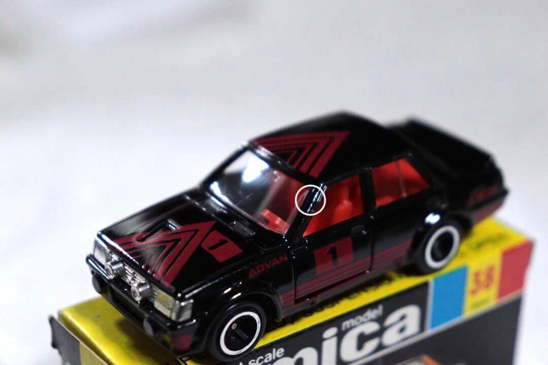 日本製　トミカ　三菱　ランサー　ターボ　アドバン　黒箱　NO.38