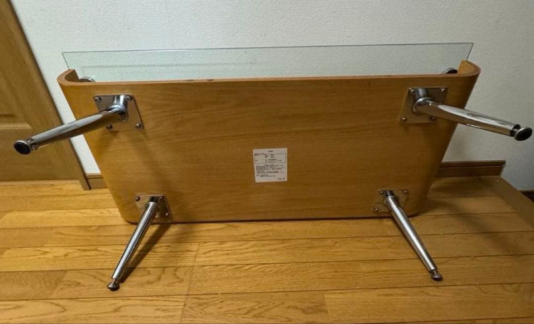 岩附　ガラステーブル　ローテーブル