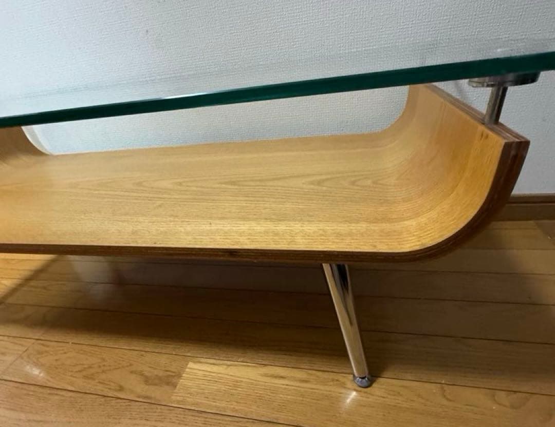 岩附　ガラステーブル　ローテーブル