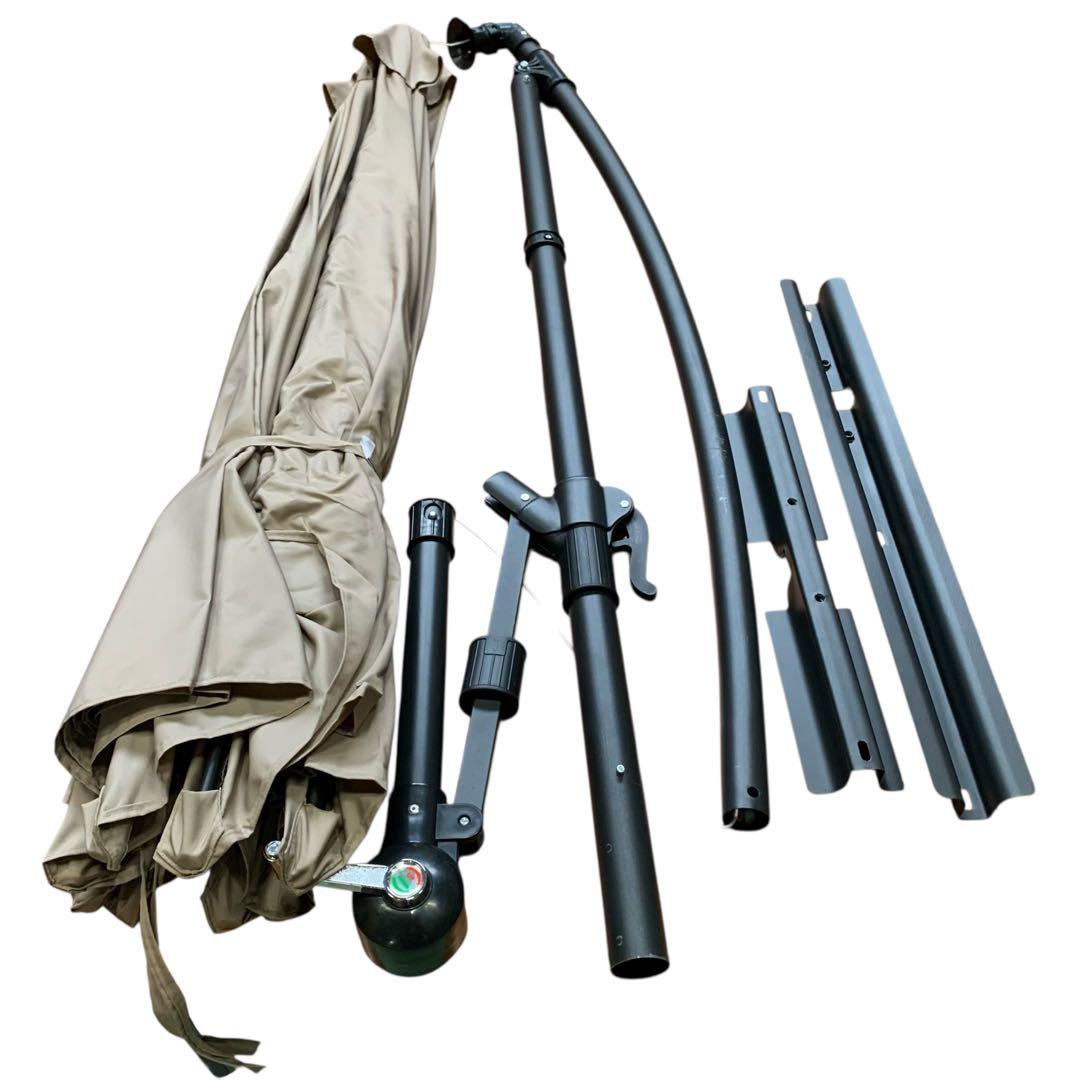 【開封・未使用】ViCoopZim ガーデンパラソル 直径300cm カーキ