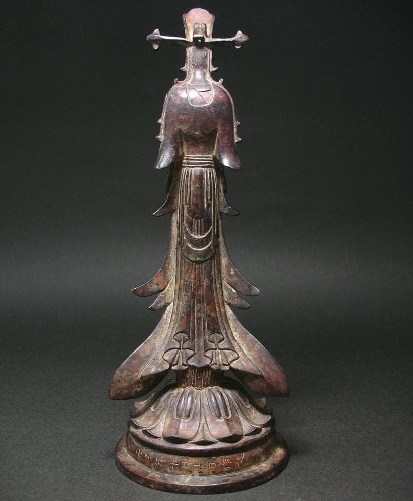 白鳳仏】◇『金銅救世観音菩薩立像「壬子年十月吉日作之」銘』仏像◇検