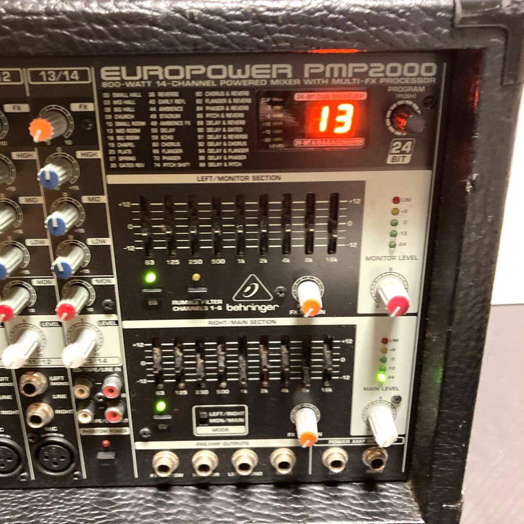 マイク付完動品 ベリンガー EUROPOWER PMP2000 パワードミキサー