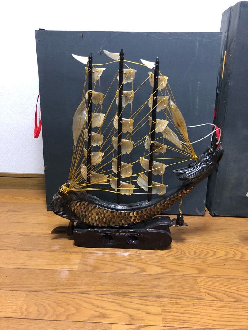 宝船  アンティーク   置物   水晶
