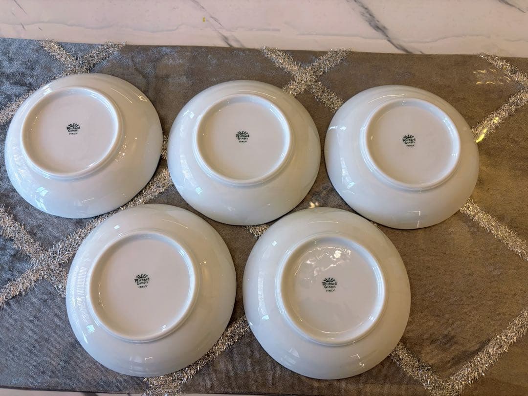 リチャードジノリ　ベッキオホワイト　丸小皿　13.5cm 5枚