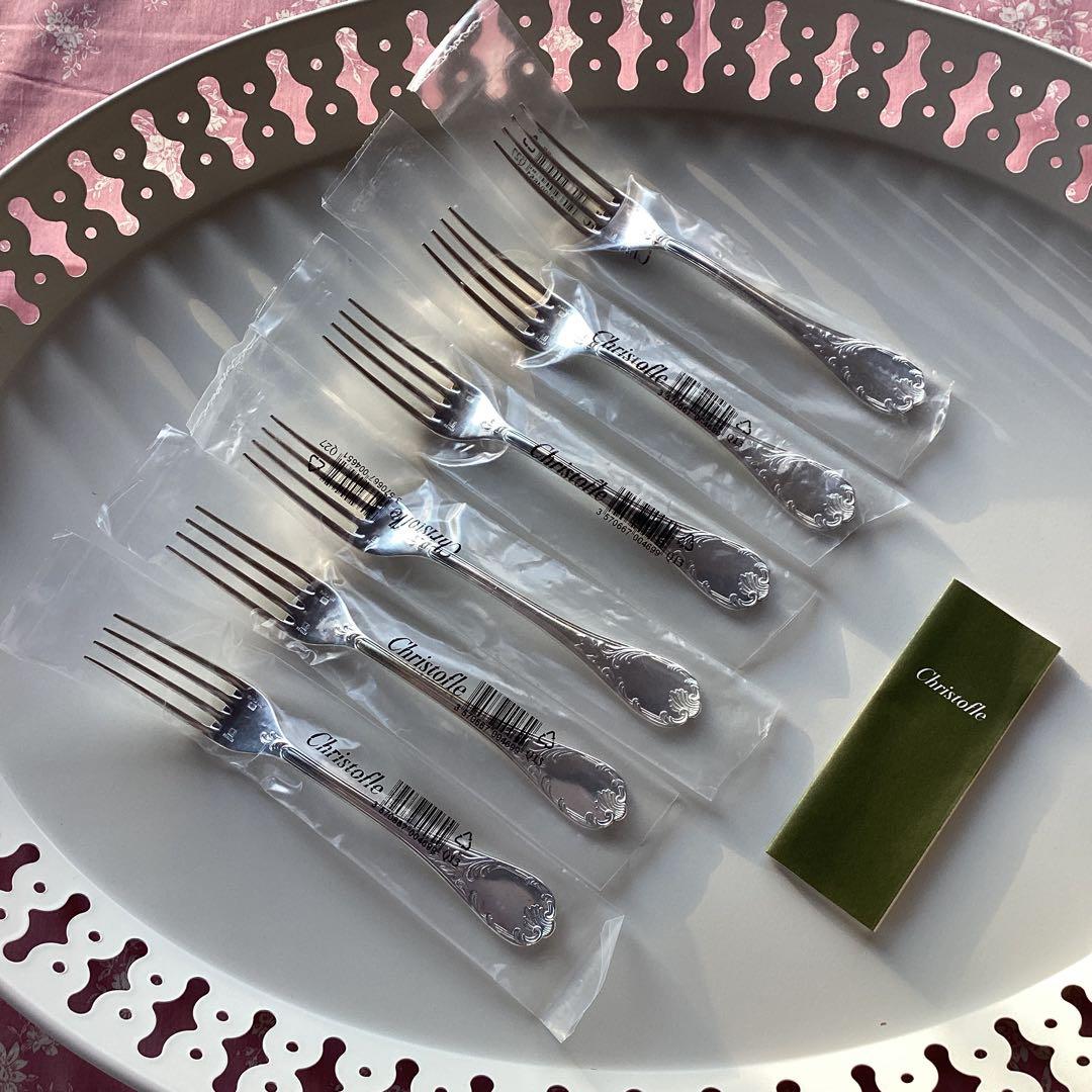 《CHRISTOFLE MARLY》アフタヌーンティー用シルバーナイフ＆フォーク