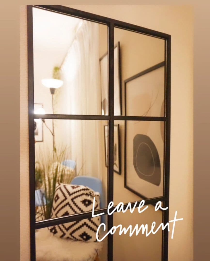 12枚ミラー　壁掛け式　立て掛け式　姿見　海外風　格子窓　講師　海外風　韓国