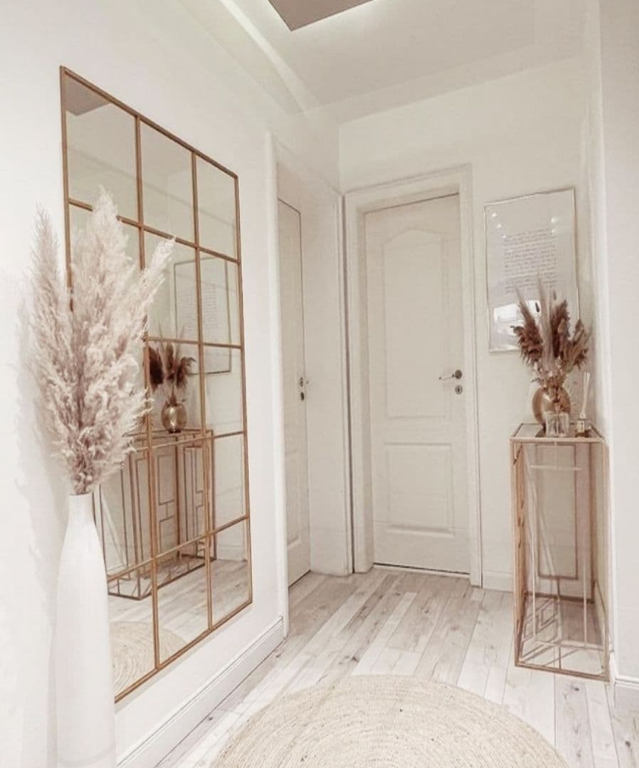 12枚ミラー　壁掛け式　立て掛け式　姿見　海外風　格子窓　講師　海外風　韓国