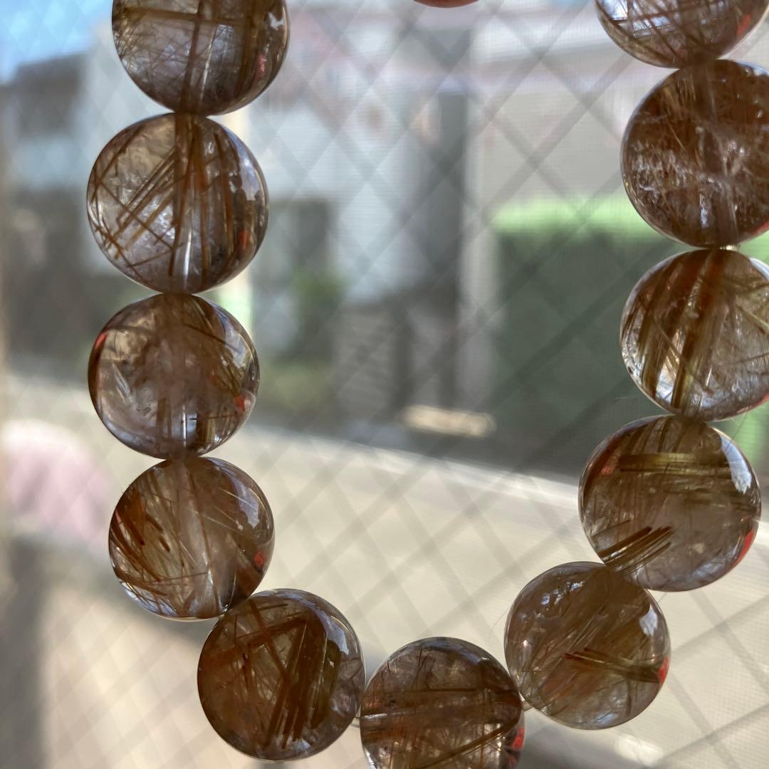 ルチルクォーツ大粒14ミリ球 大幅にお値引、購入価格158000円です。