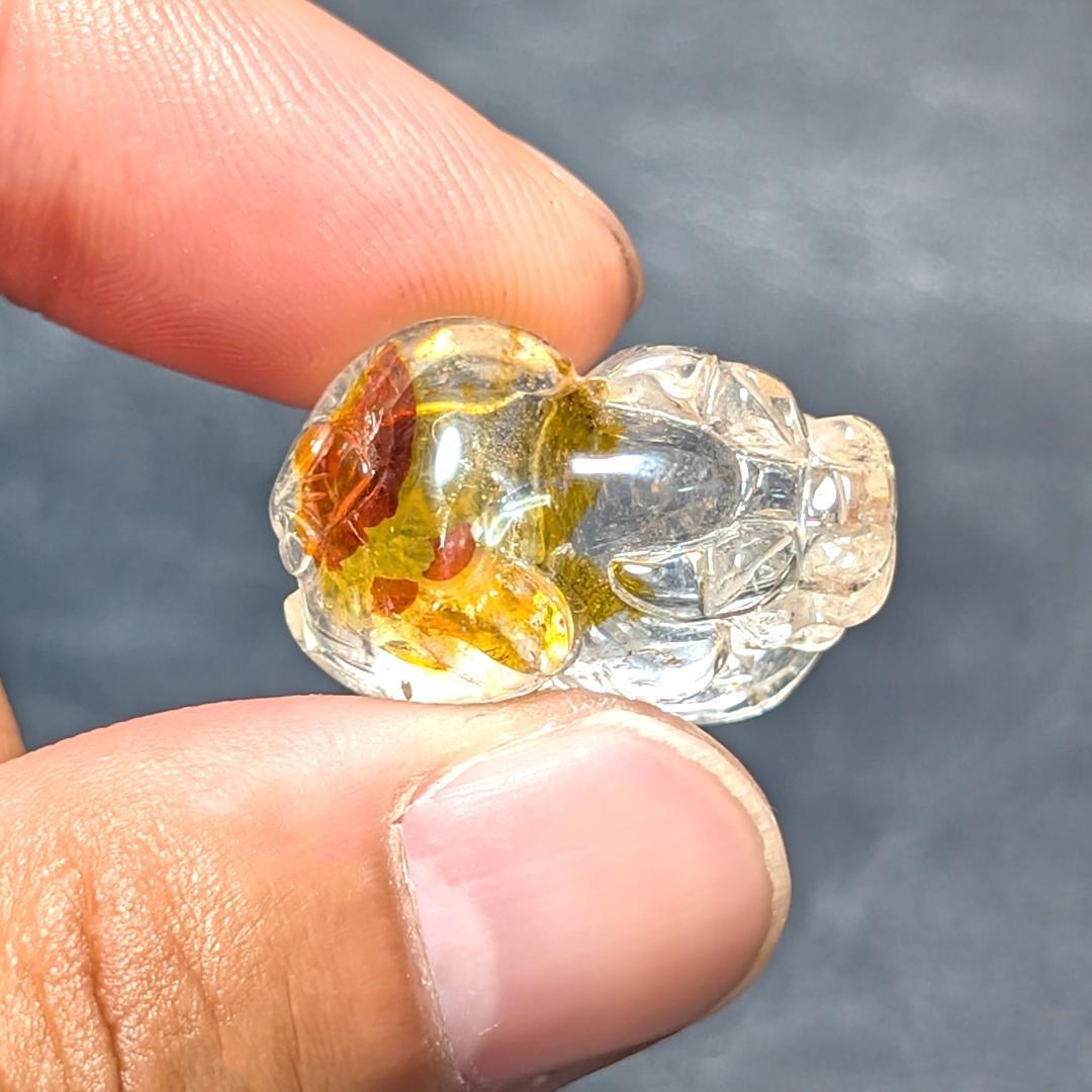 ライモナイトインクォーツ オーロラ入り貔貅 成功へと導くパワーストーン オブジェ