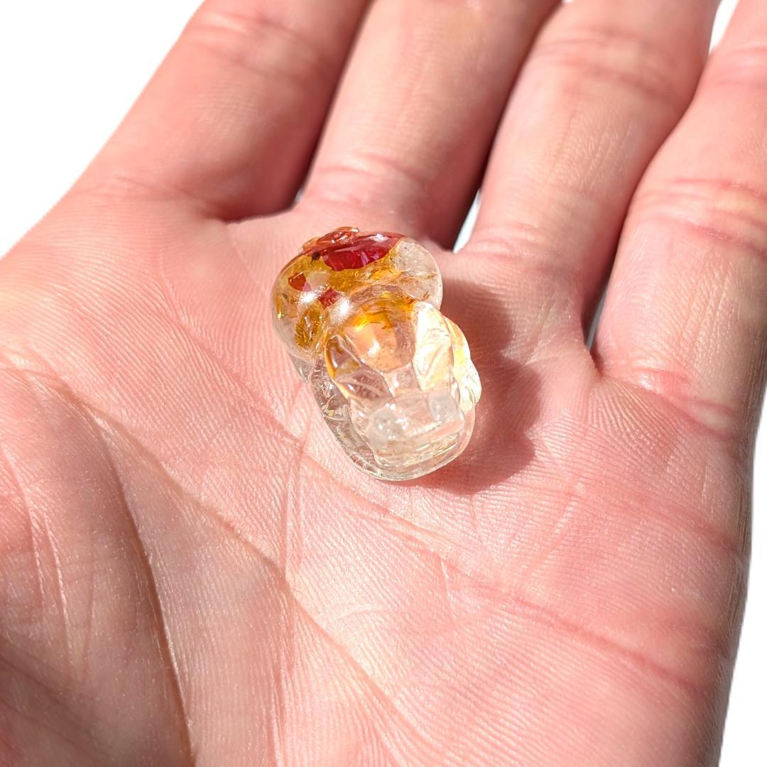 ライモナイトインクォーツ オーロラ入り貔貅 成功へと導くパワーストーン オブジェ