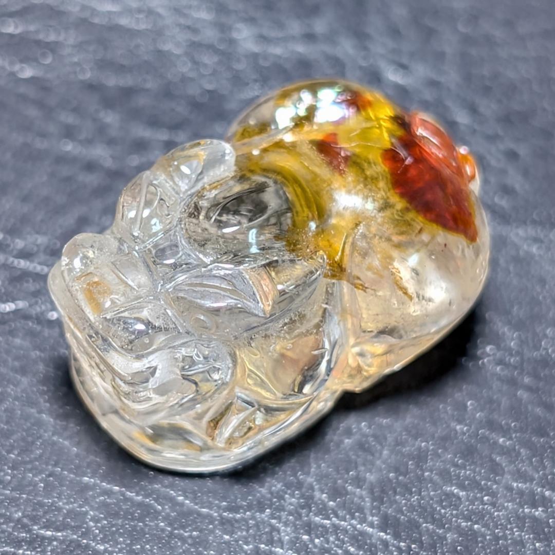 ライモナイトインクォーツ オーロラ入り貔貅 成功へと導くパワーストーン オブジェ