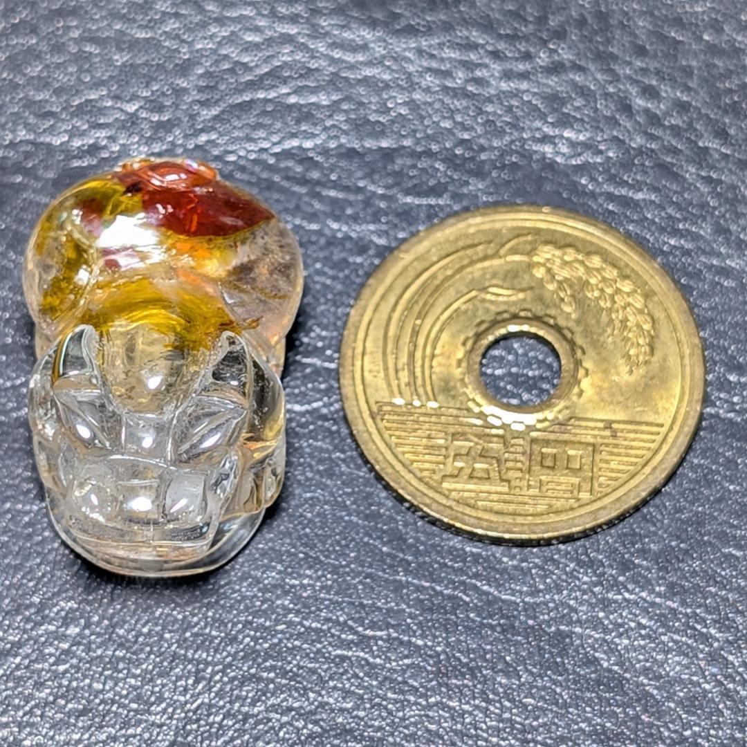 ライモナイトインクォーツ オーロラ入り貔貅 成功へと導くパワーストーン オブジェ