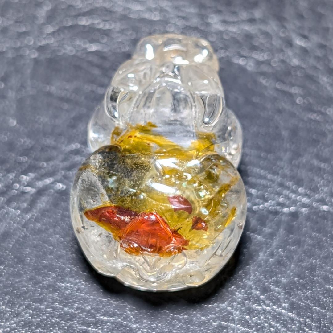 ライモナイトインクォーツ オーロラ入り貔貅 成功へと導くパワーストーン オブジェ