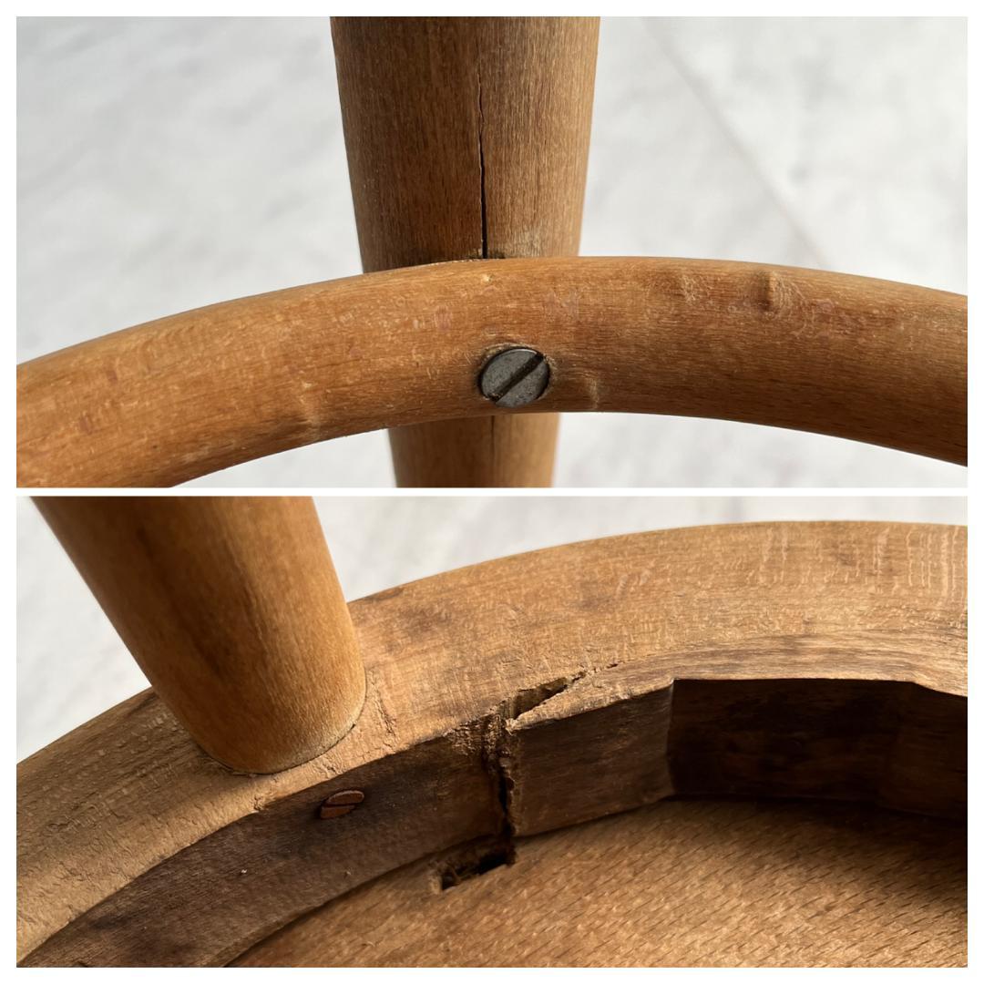 希少 ヴィンテージ レトロ 古い椅子 秋田木工 スツール 木製スツール