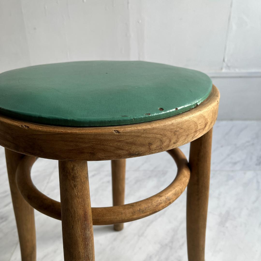 希少 ヴィンテージ レトロ 古い椅子 秋田木工 スツール 木製スツール