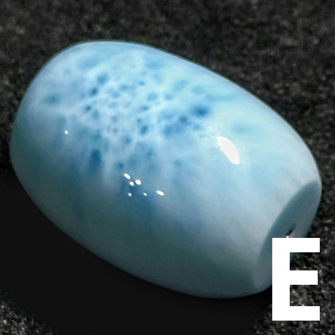 ★大粒！ラリマー 樽型 ビーズE(SA〜SA+)