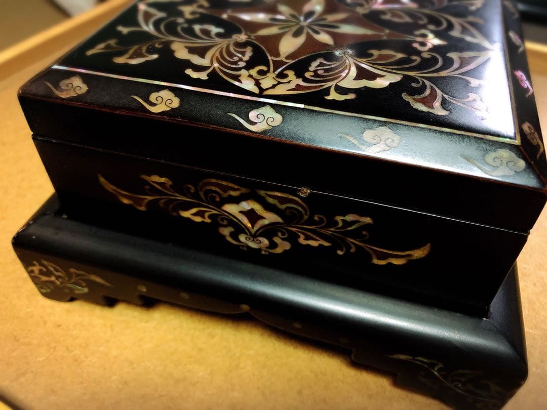 骨董品100年もの螺鈿細工箱 時代物漆器 古美術 - メルカリ
