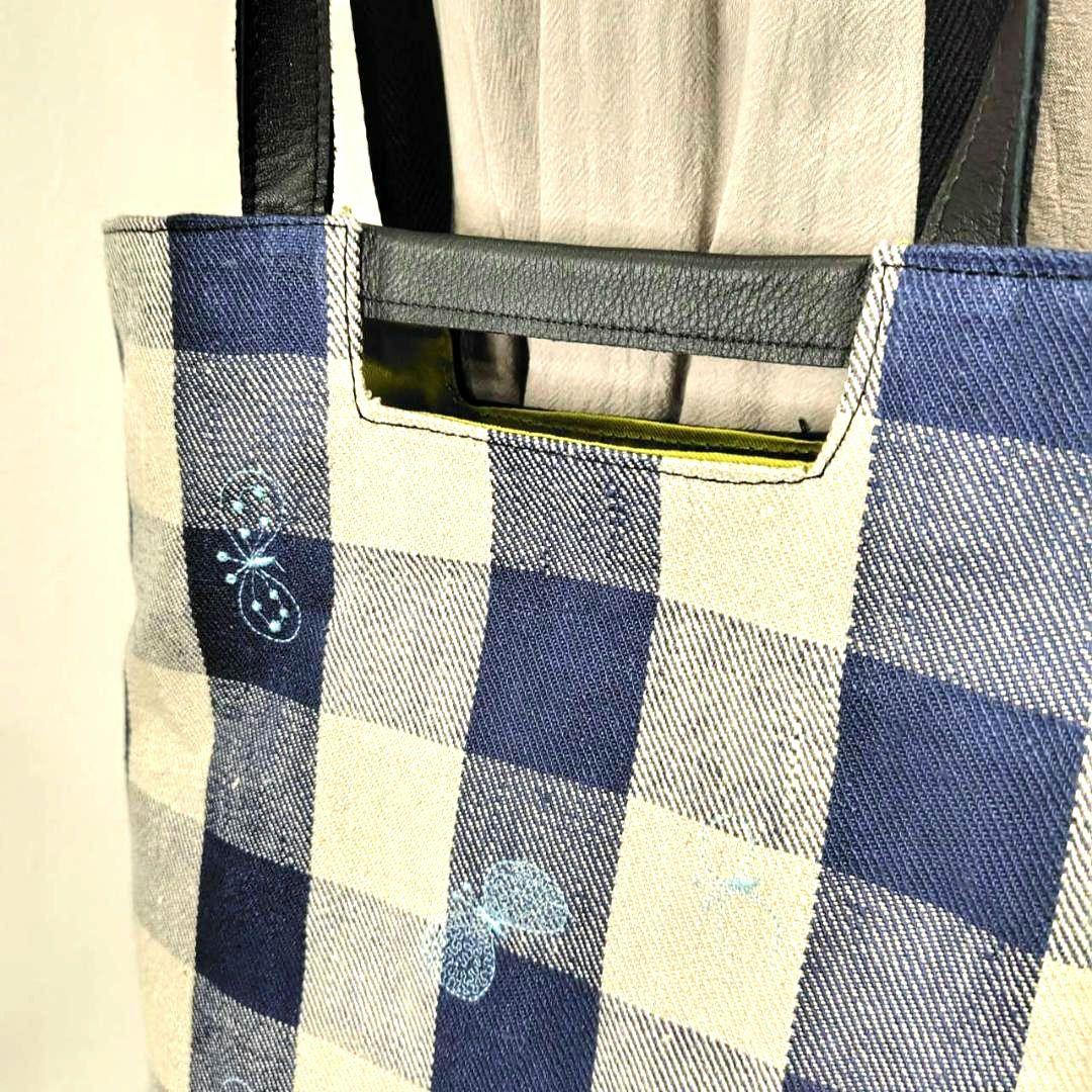 ミナペルホネン/ちょうちょ×ゴッホカケラパッチWフェイス/A4ショルダー