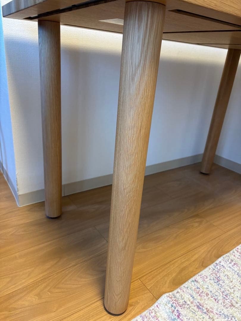 無印良品　オーク材　木製テーブル天板、木製テーブル脚４本組　120×60