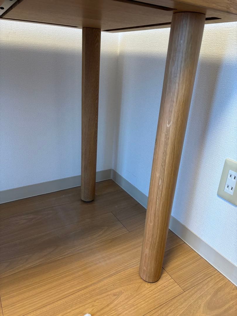 無印良品　オーク材　木製テーブル天板、木製テーブル脚４本組　120×60