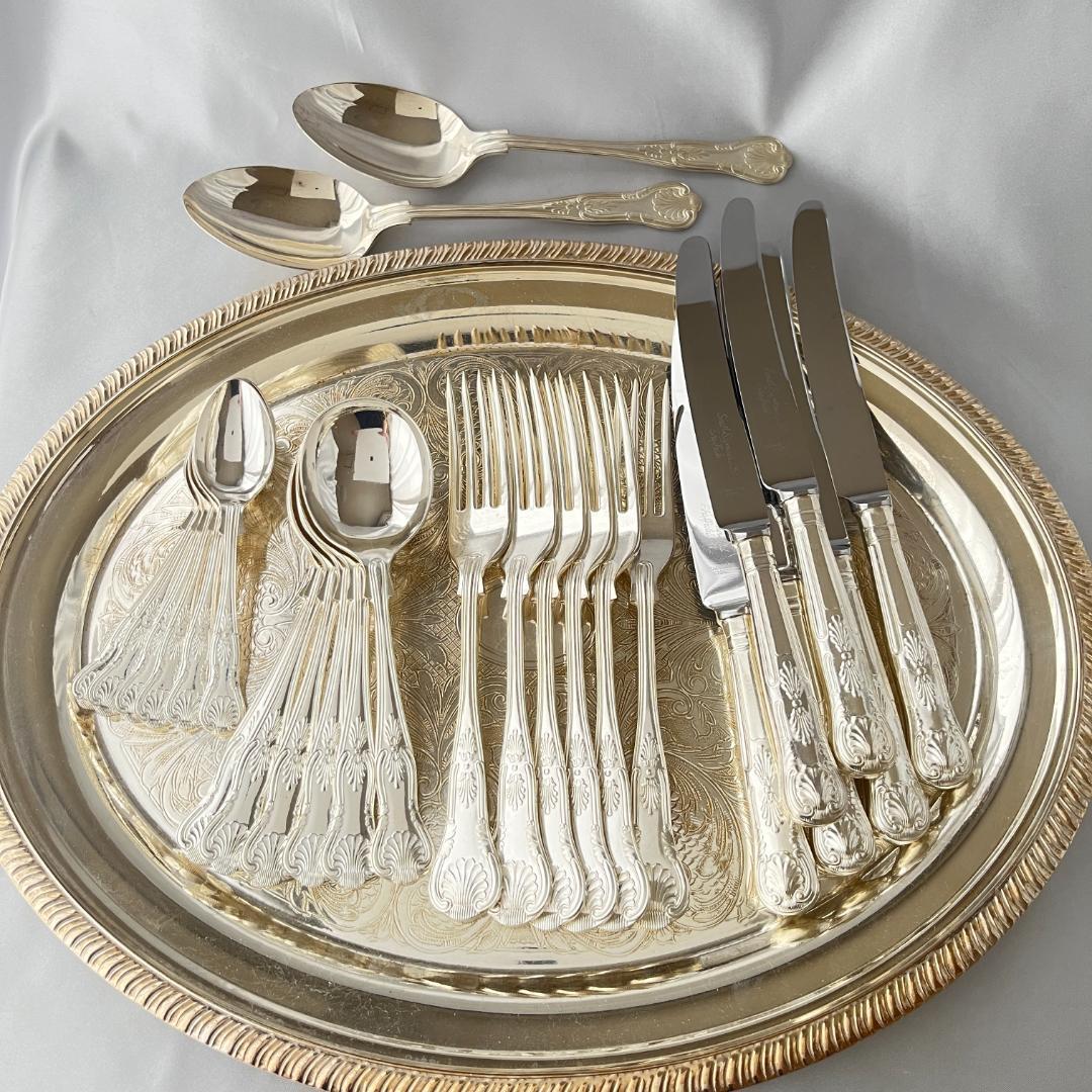 【Smith Seymour】 キングスパターンのディナーセット 6名用26本組