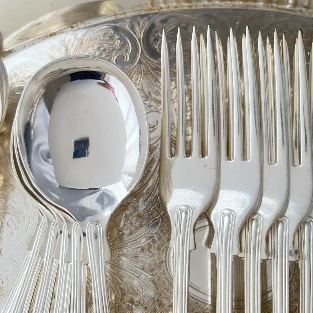 【Smith Seymour】 キングスパターンのディナーセット 6名用26本組