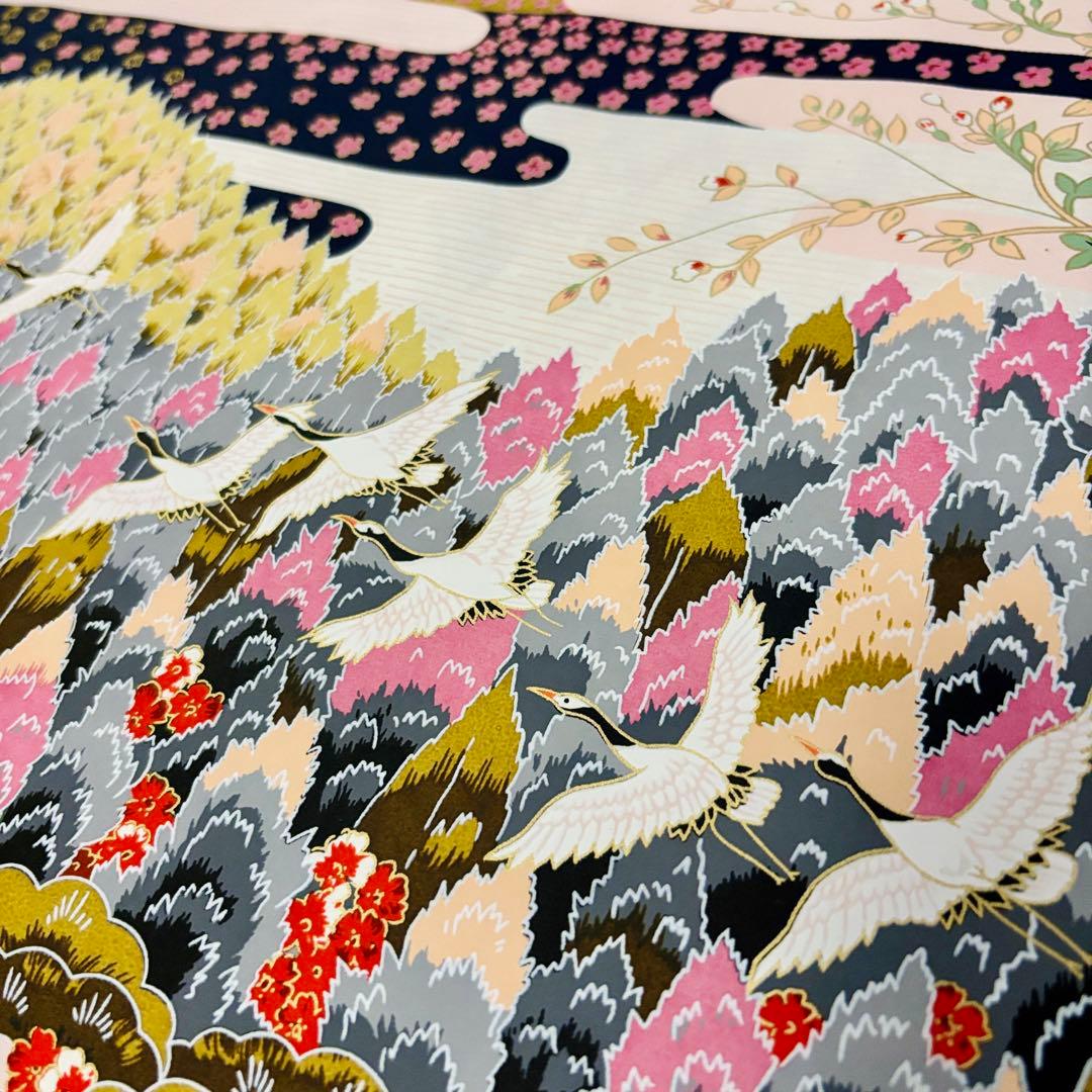 美濃和紙 友禅染 大判アート 2枚セット（花鳥／平安絵巻） 絵画 日本画