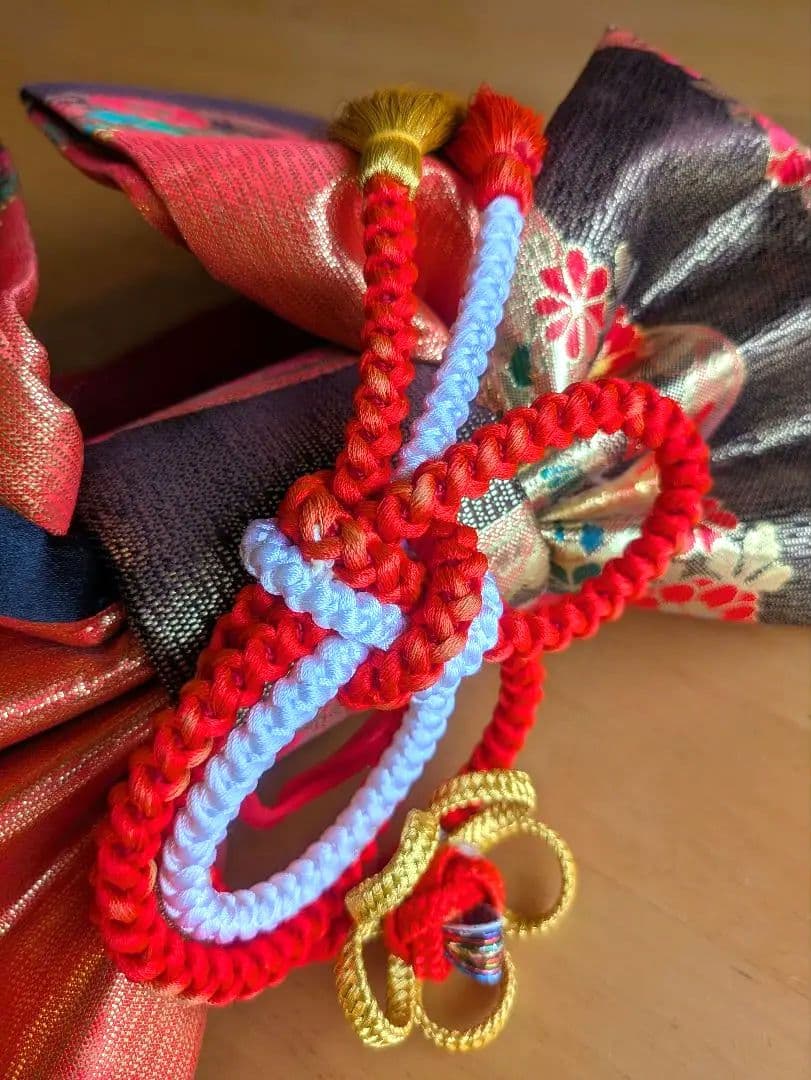 七五三　7歳　正絹　赤　着物　フルセット