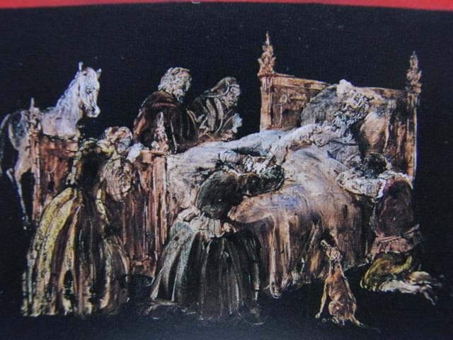 角　浩【セルバンテスの夢】、希少画集画、状態良好、新品高級額装付