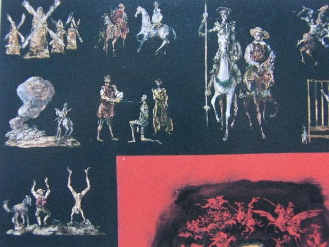 角　浩【セルバンテスの夢】、希少画集画、状態良好、新品高級額装付