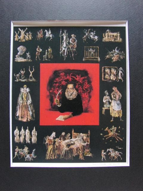 角　浩【セルバンテスの夢】、希少画集画、状態良好、新品高級額装付