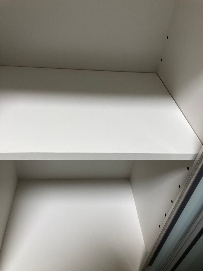 食器棚 日本製　引き戸　ミストガラス