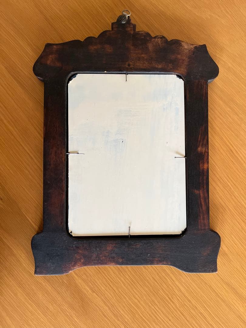 装飾的な木製フレームのミラー　トルコ製