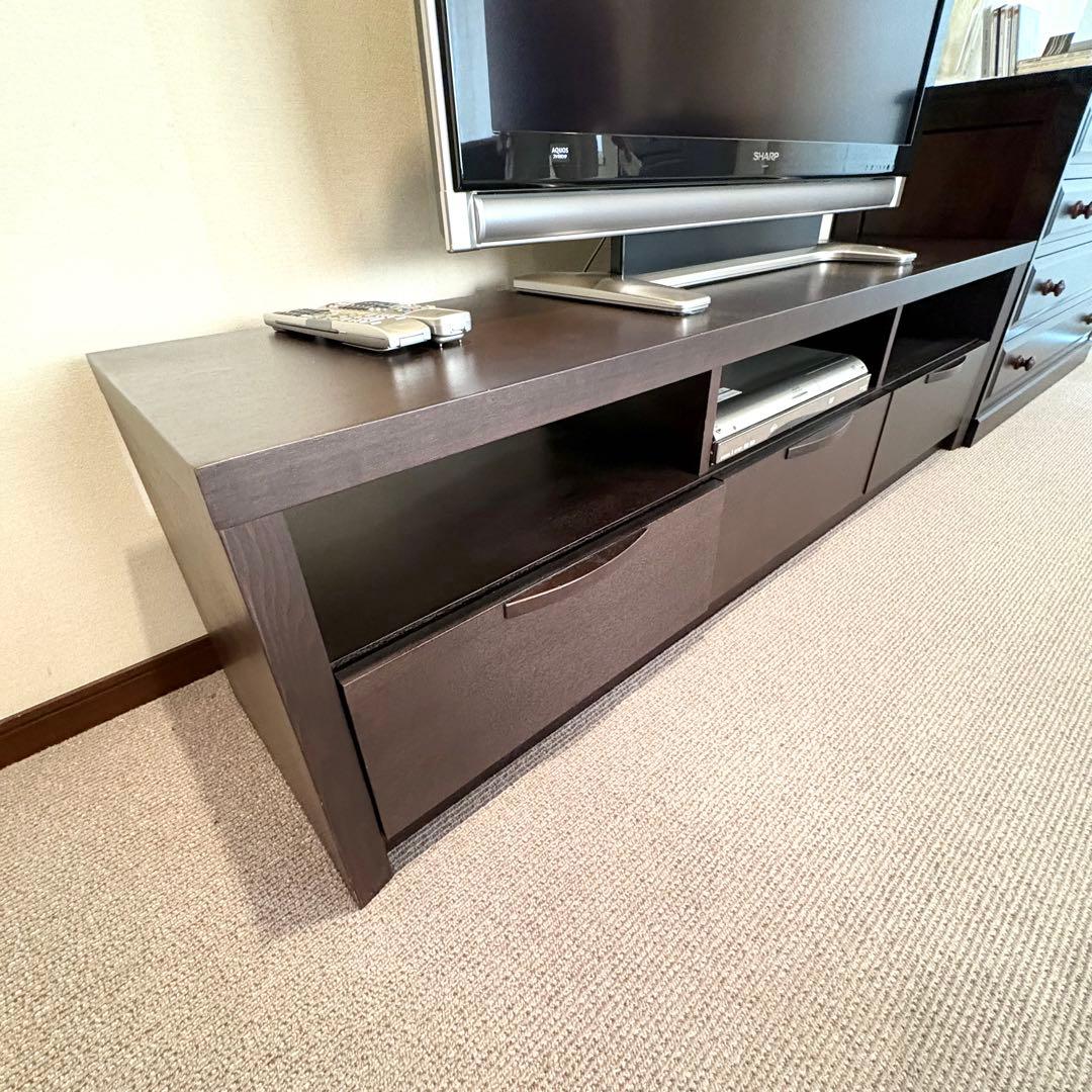 テレビ台 テレビボード ローボード 木製 木 シンプル ダークブラウン シンプル
