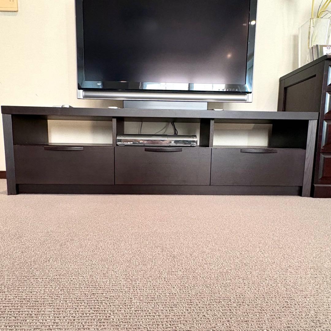テレビ台 テレビボード ローボード 木製 木 シンプル ダークブラウン シンプル