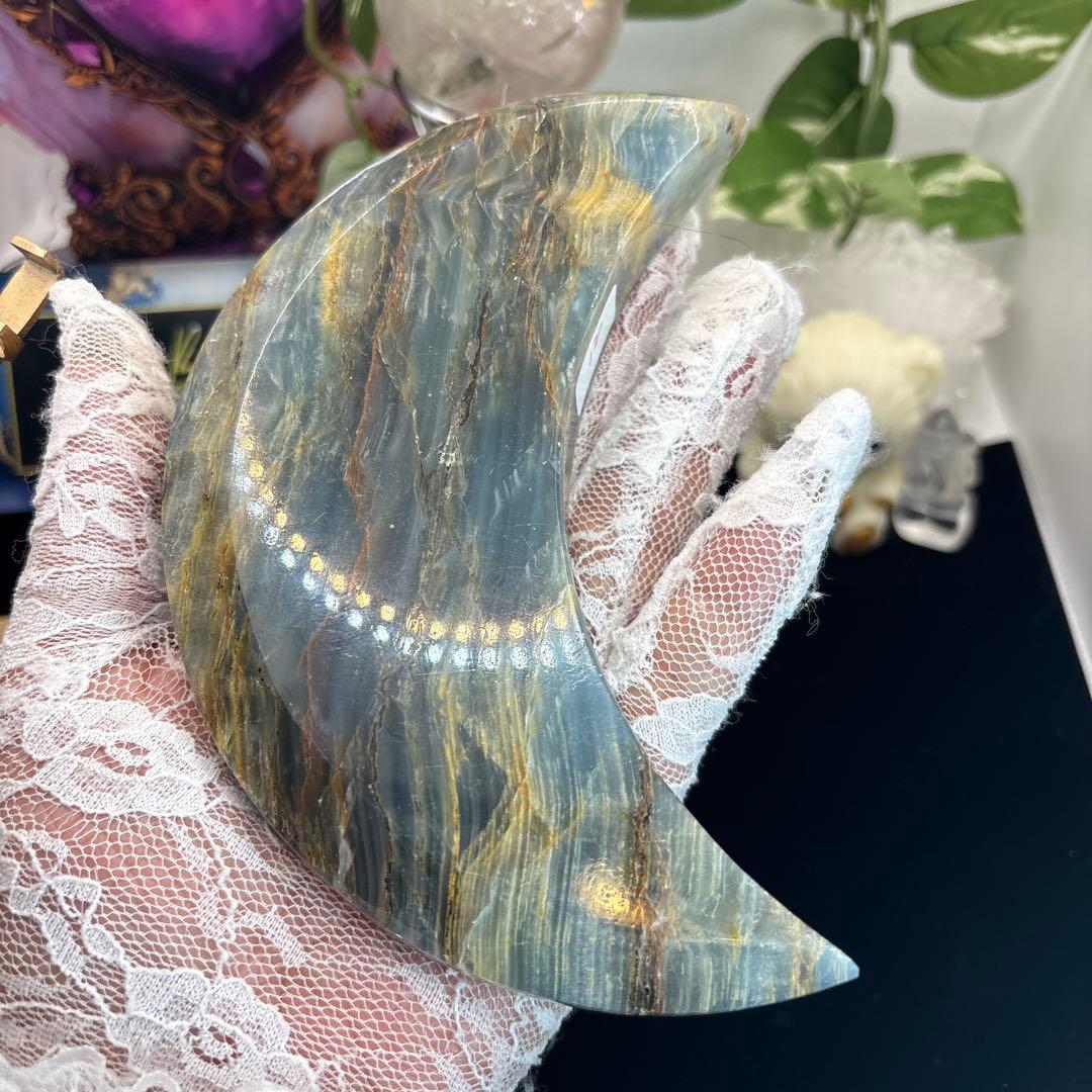 新入荷♡ブルーオニキスビッグ月♡No.1247