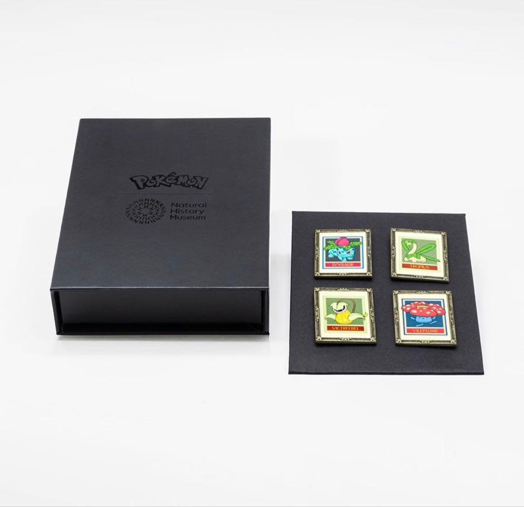 限定品】ポケモン30周年 ロンドン自然史博物館コラボ ピンバッジ 4個