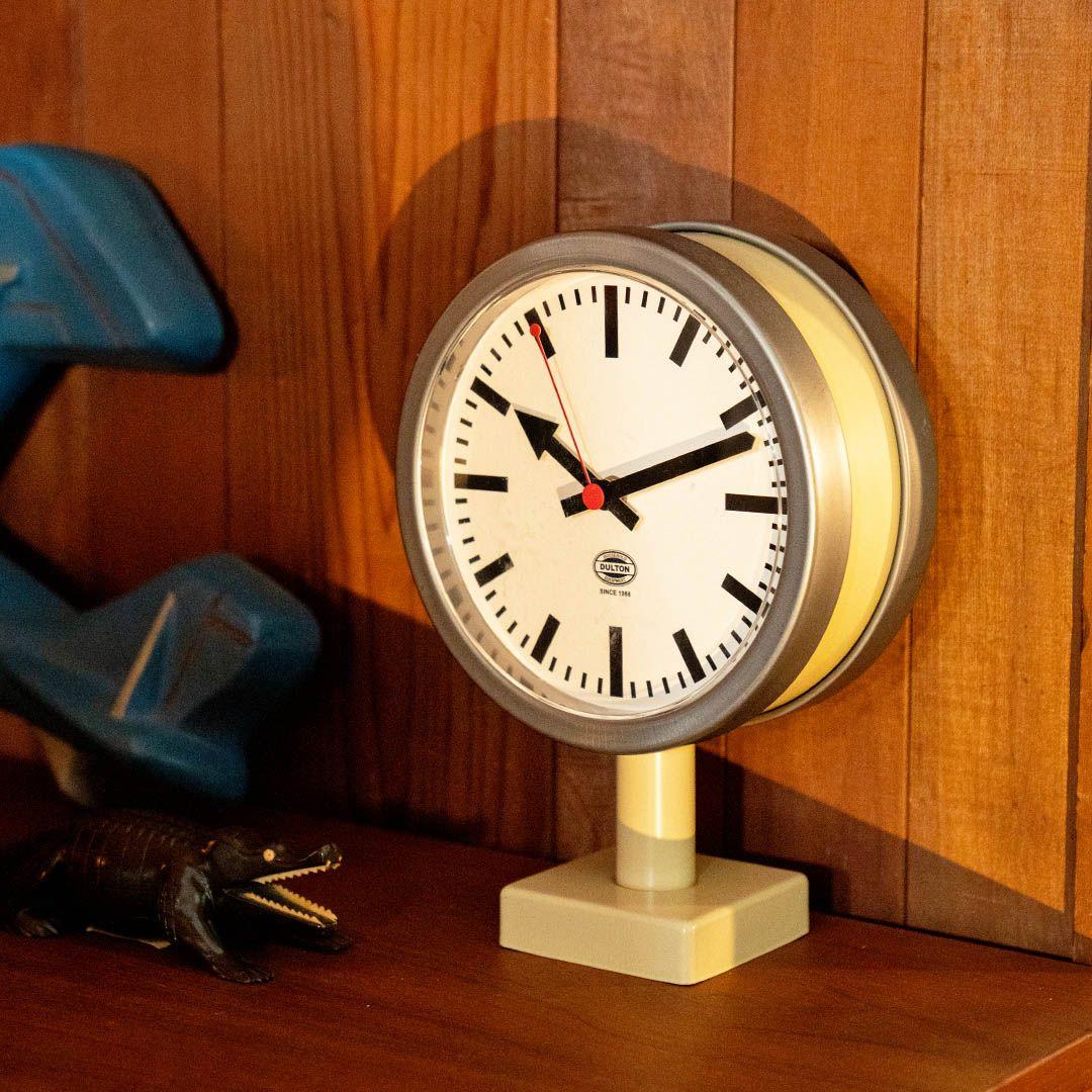 新品 両面時計 ダブルフェイスクロック2 IVORY ダルトン インテリア 小物
