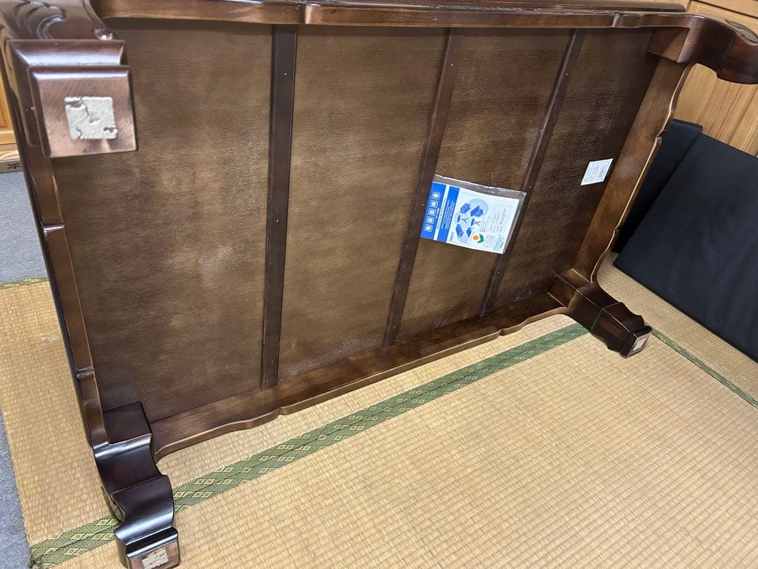 展示品 カリモク 新品 座卓　開梱設置付　紫檀 座敷机 すれ傷 現品処分