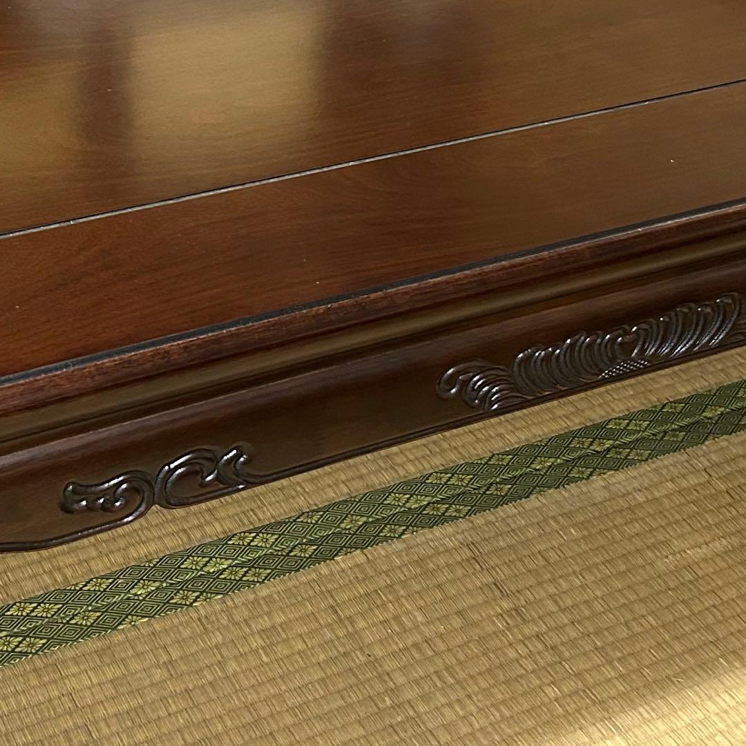 展示品 カリモク 新品 座卓　開梱設置付　紫檀 座敷机 すれ傷 現品処分