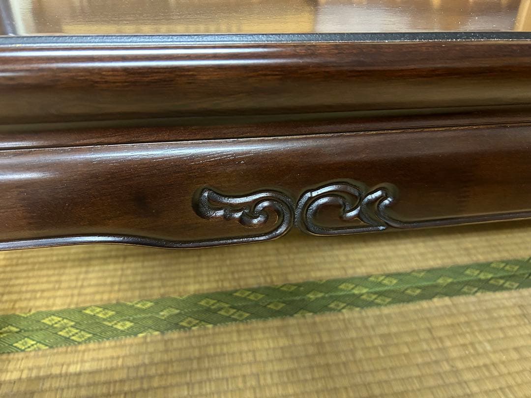 展示品 カリモク 新品 座卓　開梱設置付　紫檀 座敷机 すれ傷 現品処分