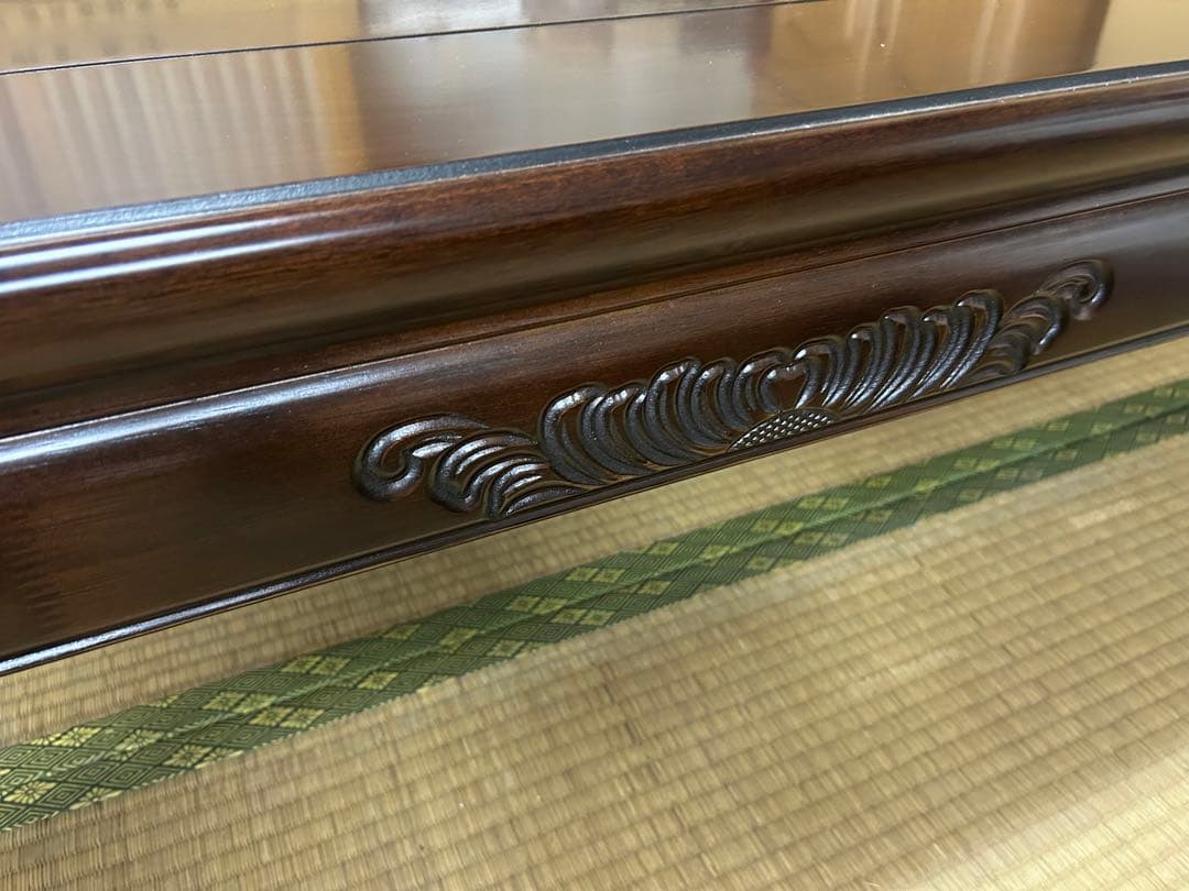 展示品 カリモク 新品 座卓　開梱設置付　紫檀 座敷机 すれ傷 現品処分