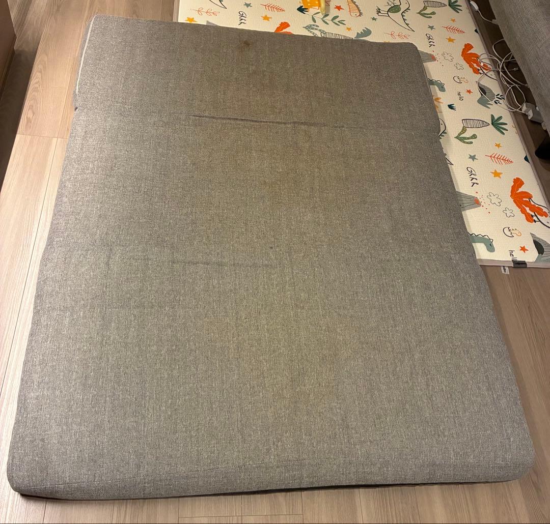 ローソファー ソファーベッド グレー フロアソファ 座椅子