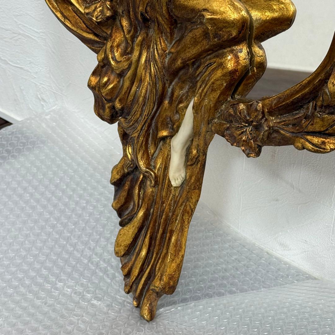 H21K102b アンティーク調 ロココ調 アールヌーボー ウォールミラー