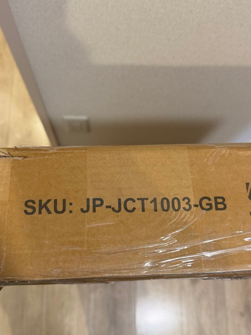 【新品未開封】モダンガラス木製コーヒーテーブル